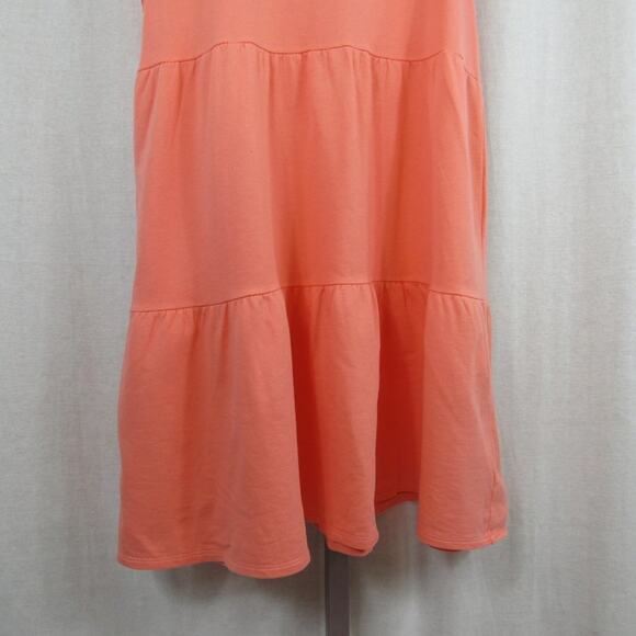 Sew In Love Small Coral Sleeveless Tank Tunic Tiered Cotton Dress Cottage - Picture 3 of 5